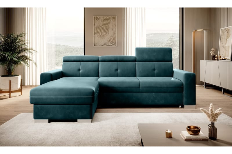 Trent Bäddsoffa m. Divan med Förvaring 3-sits - Mörkgrön - Möbler - Soffa - Bäddsoffa - Bäddsoffa divan