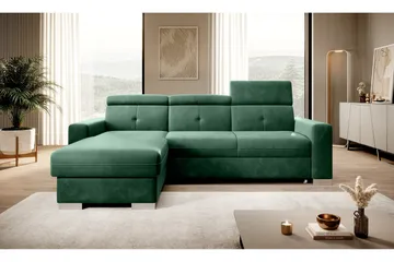 Trent Bäddsoffa m. Divan med Förvaring 3-sits - Mörkgrön - Möbler - Soffa - Bäddsoffa - Bäddsoffa divan