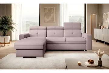 Trent Bäddsoffa m. Divan med Förvaring 3-sits - Rosa - Möbler - Soffa - Bäddsoffa - Bäddsoffa divan