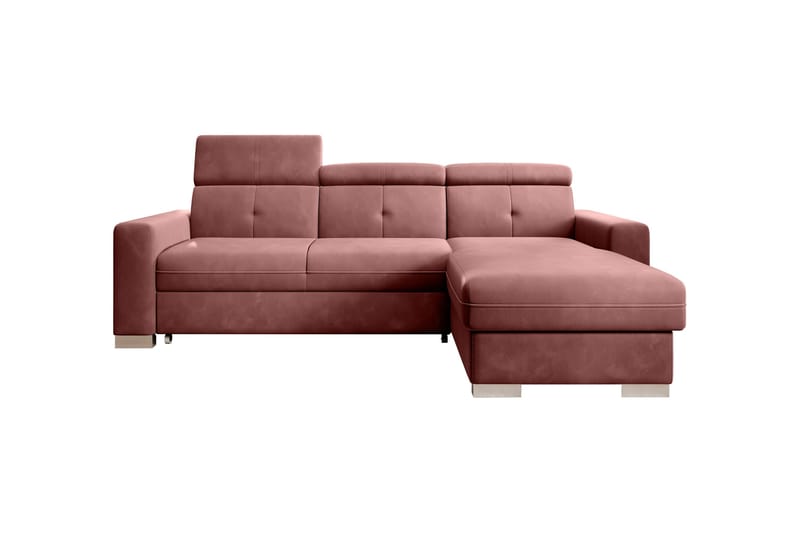 Trent Bäddsoffa m. Divan med Förvaring 3-sits, Rosa
