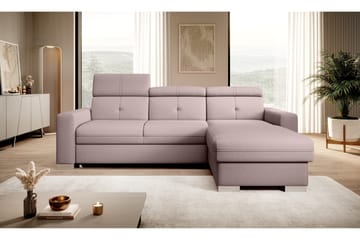 Trent Bäddsoffa m. Divan med Förvaring 3-sits - Rosa - Möbler - Soffa - Bäddsoffa - Bäddsoffa divan
