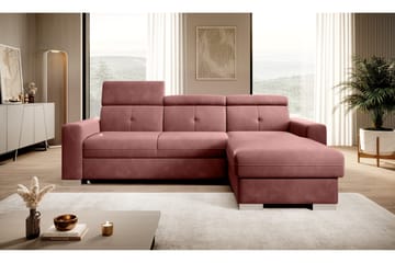 Trent Bäddsoffa m. Divan med Förvaring 3-sits - Rosa - Möbler - Soffa - Bäddsoffa - Bäddsoffa divan