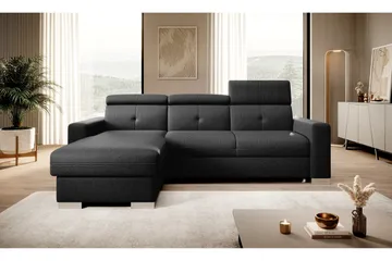 Trent Bäddsoffa m. Divan med Förvaring 3-sits - Svart - Möbler - Soffa - Bäddsoffa - Bäddsoffa divan