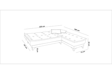 Turso Bäddsoffa med Divan Höger - Blå - Möbler - Soffa - Bäddsoffa - Bäddsoffa divan