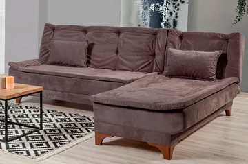 Turso Bäddsoffa med Divan Höger - Grå - Möbler - Soffa - Bäddsoffa - Bäddsoffa divan