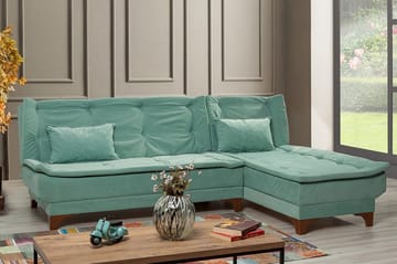 Turso Bäddsoffa med Divan Höger - Grön - Möbler - Soffa - Bäddsoffa - Bäddsoffa divan