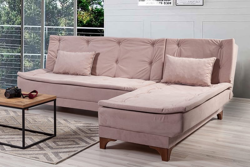 Turso Bäddsoffa med Divan Höger - Ljusbrun - Möbler - Soffa - Bäddsoffa - Bäddsoffa divan