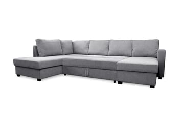 U-Bäddsoffa Achillea Ljusgrå - Vänster - Möbler - Soffa - Bäddsoffa - Bäddsoffa divan