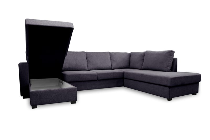 U-Bäddsoffa Achillea Mörkgrå - Höger - Möbler - Soffa - Bäddsoffa - Bäddsoffa divan