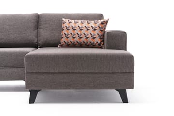 U-bäddsoffa Caripce - Brun/Svart - Möbler - Soffa - Bäddsoffa - Bäddsoffa divan