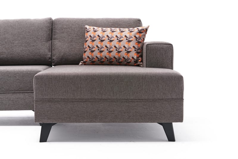 U-bäddsoffa Caripce - Brun/Svart - Möbler - Soffa - Bäddsoffa - Bäddsoffa divan