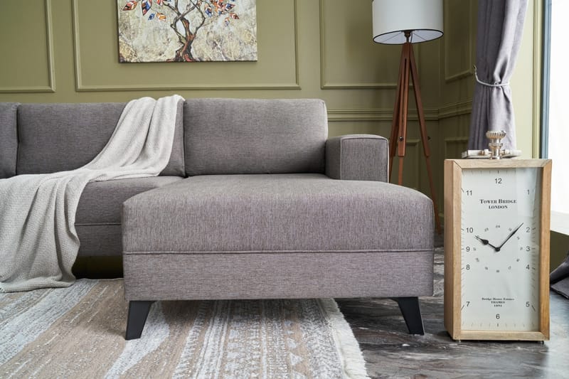 U-bäddsoffa Caripce - Brun/Svart - Möbler - Soffa - Bäddsoffa - Bäddsoffa divan