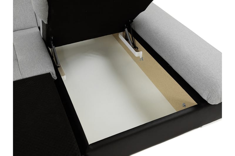 U-Bäddsoffa Malwi 278x162x76 cm - Grå - Möbler - Soffa - Bäddsoffa - Bäddsoffa divan
