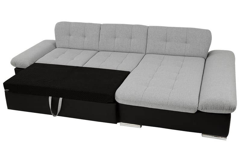 U-Bäddsoffa Malwi 278x162x76 cm - Grå - Skinnsoffa - Bäddsoffa divan