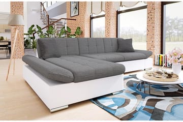 U-Bäddsoffa Malwi 278x162x76 cm - Grå/Vit - Möbler - Soffa - Bäddsoffa - Bäddsoffa divan
