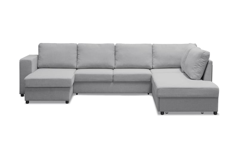 U-bäddsoffa Mantova med Divan Vänster - Ljusgrå - Möbler - Soffa - Bäddsoffa - Bäddsoffa divan