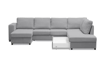 U-bäddsoffa Mantova med Divan Vänster - Ljusgrå - Möbler - Soffa - Bäddsoffa - Bäddsoffa divan