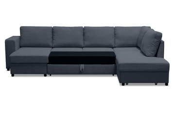 U-bäddsoffa Mantova med Divan Vänster - Mörkgrå - Möbler - Soffa - Bäddsoffa - Bäddsoffa divan