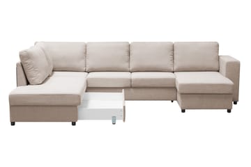 U-Bäddsoffa Mantova Vänster - Beige - Möbler - Soffa - Bäddsoffa - Bäddsoffa divan