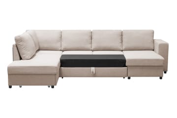 U-Bäddsoffa Mantova Vänster - Beige - Möbler - Soffa - Bäddsoffa - Bäddsoffa divan