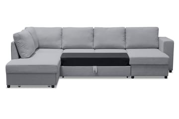 U-Bäddsoffa Mantova Vänster - Ljusgrå - Möbler - Soffa - Bäddsoffa - Bäddsoffa divan