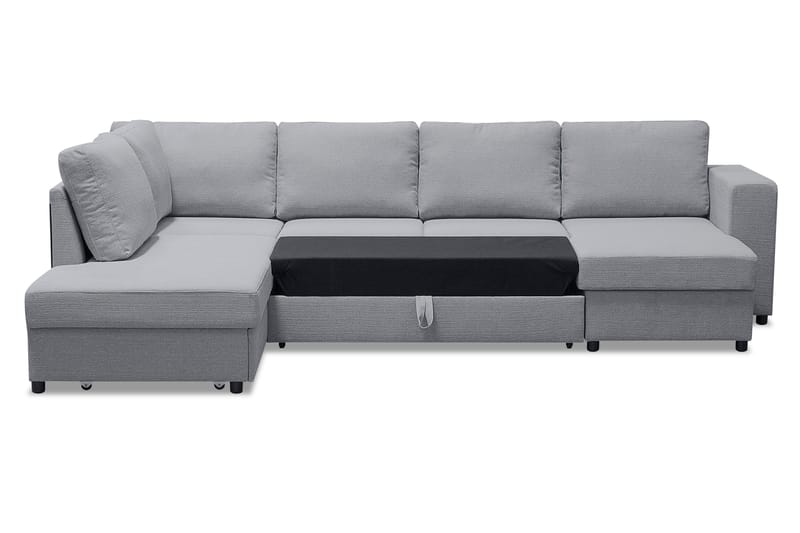 U-Bäddsoffa Mantova Vänster - Ljusgrå - Möbler - Soffa - Bäddsoffa - Bäddsoffa divan