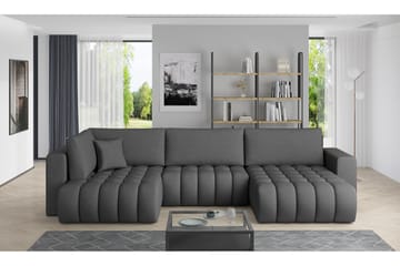 U-bäddsoffa Robstown Divan Höger - Grå - Möbler - Soffa - Bäddsoffa - Bäddsoffa divan