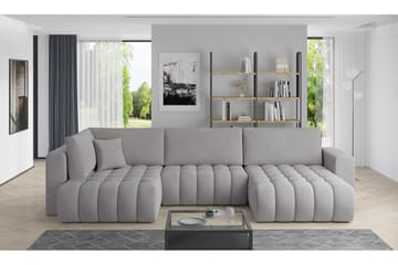U-bäddsoffa Robstown Divan Höger - Svart - Möbler - Soffa - Bäddsoffa - Bäddsoffa divan