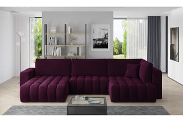 U-bäddsoffa Robstown Divan Vänster - Lila - Möbler - Soffa - Bäddsoffa - Bäddsoffa divan