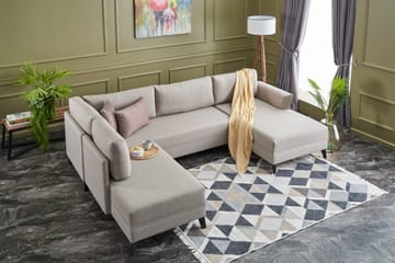 U-bäddsoffa Sailaen - Beige - Möbler - Soffa - Bäddsoffa - Bäddsoffa divan