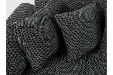 U-Bäddsoffa Sororia 350x205x76 cm Divan Vänster - Grå/Svart - Möbler - Soffa - Bäddsoffa - Bäddsoffa divan