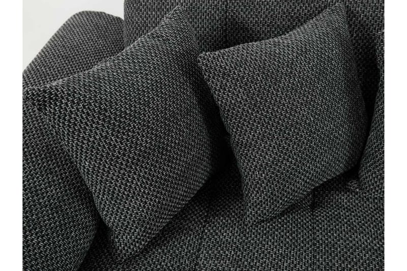 U-Bäddsoffa Sororia 350x205x76 cm Divan Vänster - Grå/Svart - Möbler - Soffa - Bäddsoffa - Bäddsoffa divan