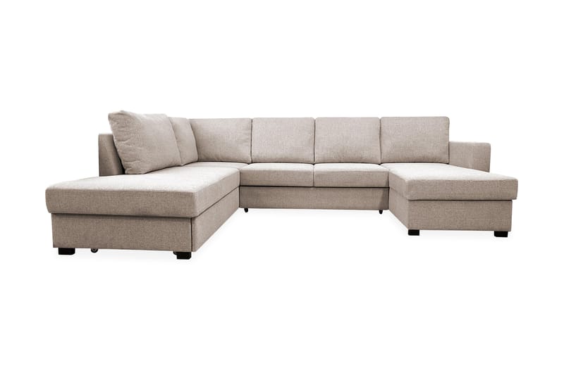U-Bäddsoffa Paris Beige - Beige|Grå - Möbler - Soffa - Bäddsoffa - Bäddsoffa divan