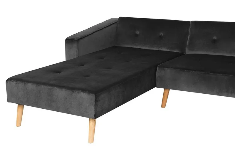 Vadso Hörnsoffa 303 cm - Svart - Möbler - Soffa - Bäddsoffa - Bäddsoffa divan