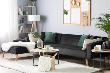 Vadso Vänster Längsbäddad Bäddsoffa 100x270 cm i Sammet - Antracit - Möbler - Soffa - Bäddsoffa - Bäddsoffa divan