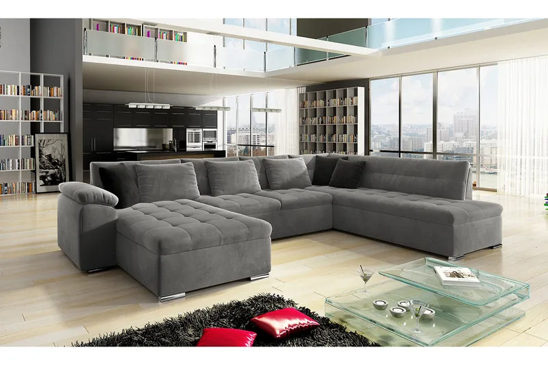 Vekerum 6-sits Bäddsoffa - Grå - Möbler - Soffa - Bäddsoffa - Bäddsoffa divan