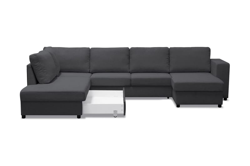 Verona U-bäddsoffa med Divan Höger - Mörkgrå - Möbler - Soffa - Bäddsoffa - Bäddsoffa divan