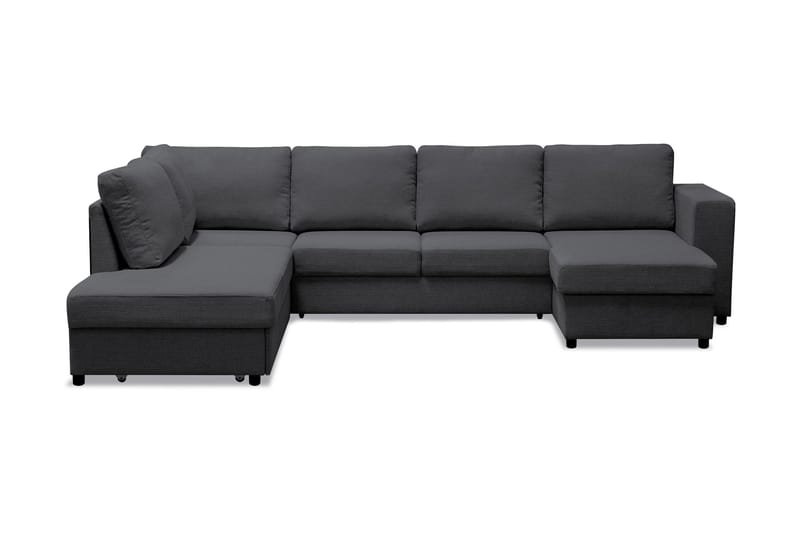 Verona U-bäddsoffa med Divan Höger, Mörkgrå