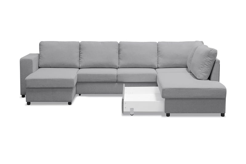 Verona U-bäddsoffa med Divan Vänster - Ljusgrå - Möbler - Soffa - Bäddsoffa - Bäddsoffa divan