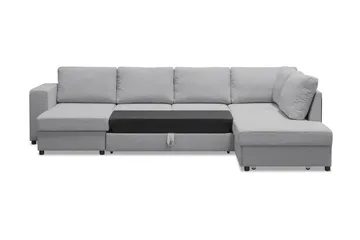 Verona U-bäddsoffa med Divan Vänster - Ljusgrå - Möbler - Soffa - Bäddsoffa - Bäddsoffa divan