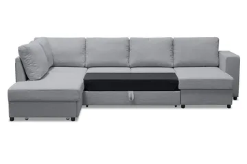 Verona U-Bäddsoffa Vänster - Ljusgrå - Möbler - Soffa - Bäddsoffa - Bäddsoffa divan