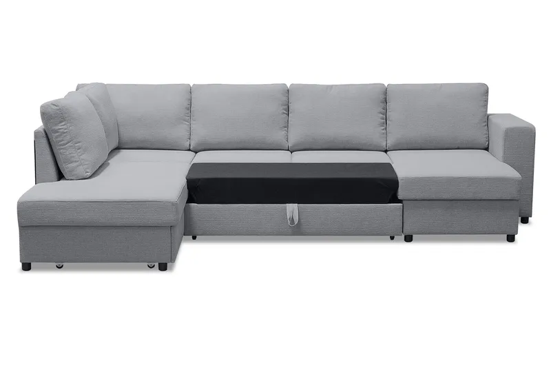 Verona U-Bäddsoffa Vänster - Ljusgrå - Möbler - Soffa - Bäddsoffa - Bäddsoffa divan