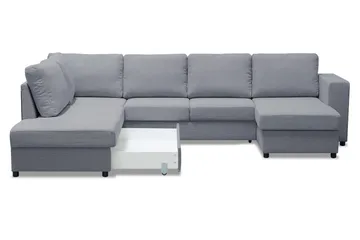 Verona U-Bäddsoffa Vänster - Ljusgrå - Möbler - Soffa - Bäddsoffa - Bäddsoffa divan