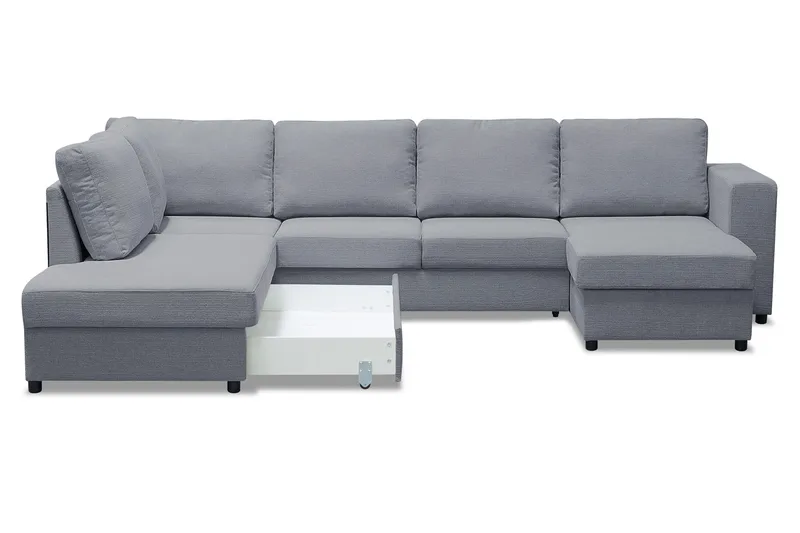 Verona U-Bäddsoffa Vänster - Ljusgrå - Möbler - Soffa - Bäddsoffa - Bäddsoffa divan