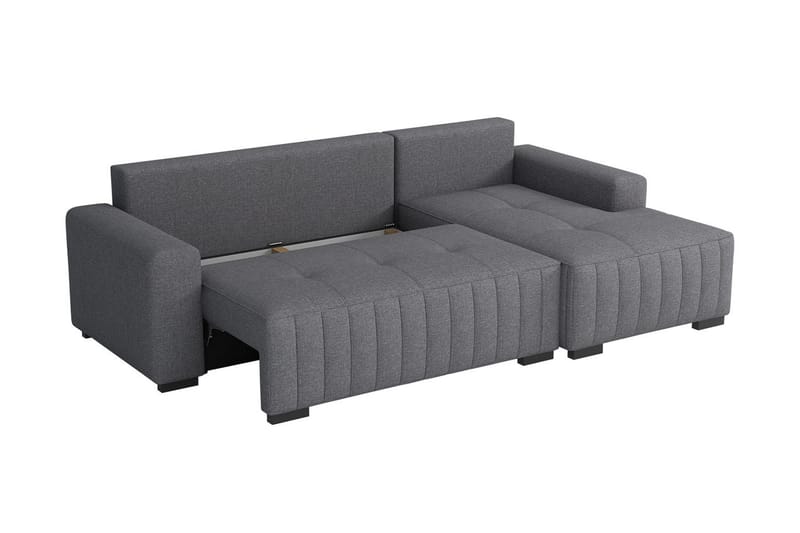 Vidin 3-sits Bäddsoffa Vänster - Brun - Sammetssoffa - Bäddsoffa divan