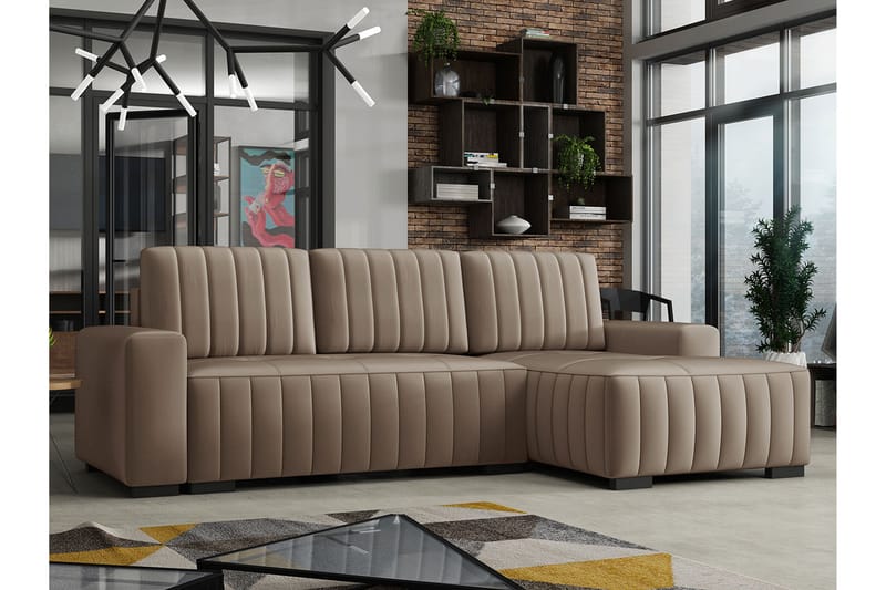 Vidin Bäddsoffa Höger - Beige - Möbler - Soffa - Bäddsoffa - Bäddsoffa divan