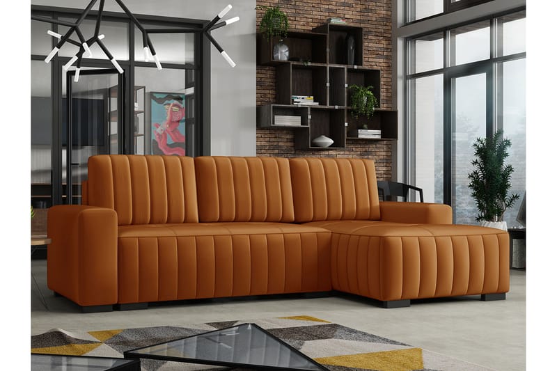 Vidin Bäddsoffa Höger - Brun - Möbler - Soffa - Bäddsoffa - Bäddsoffa divan