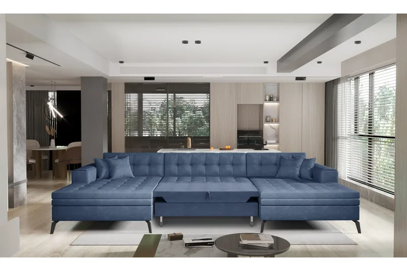 Willows U-bäddsoffa Dubbeldivan - Turkos - Möbler - Soffa - Bäddsoffa - Bäddsoffa divan