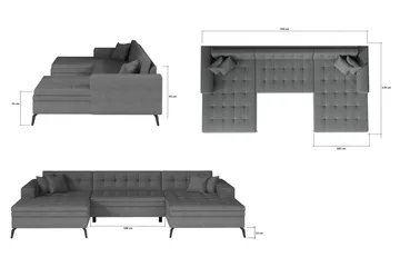 Willows U-bäddsoffa Dubbeldivan - Turkos - Möbler - Soffa - Bäddsoffa - Bäddsoffa divan