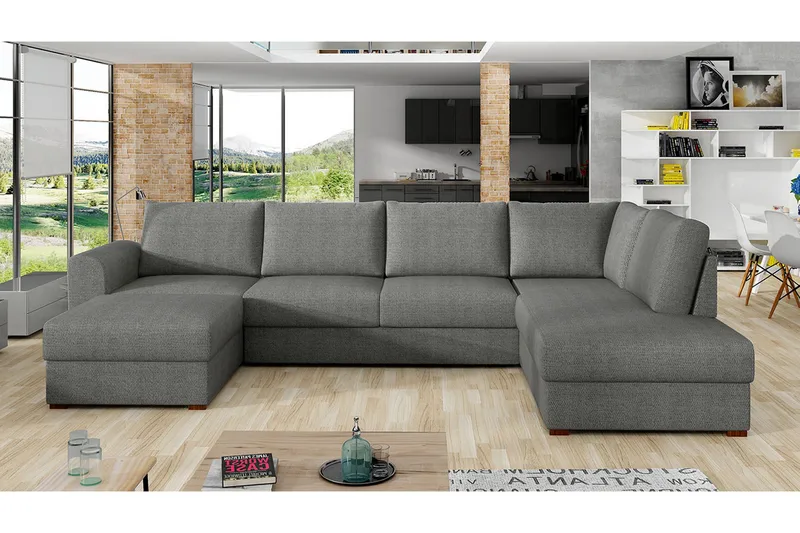 Wilma 5-sits Bäddsoffa - Grå - Möbler - Soffa - Bäddsoffa - Bäddsoffa divan